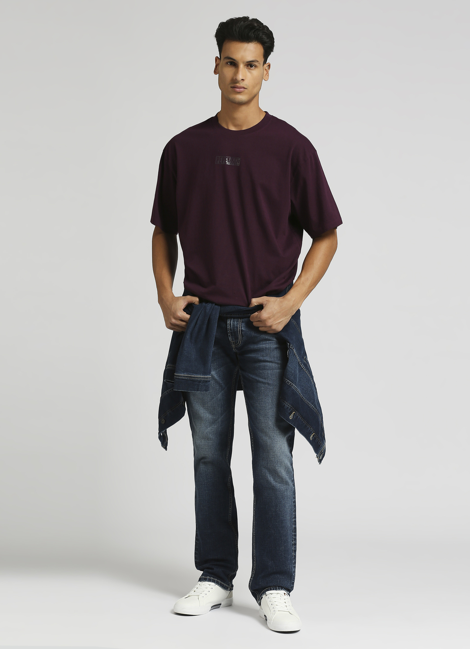 Purple Logo Print Oversized Short Sleeve T-shirt, , large image number 5