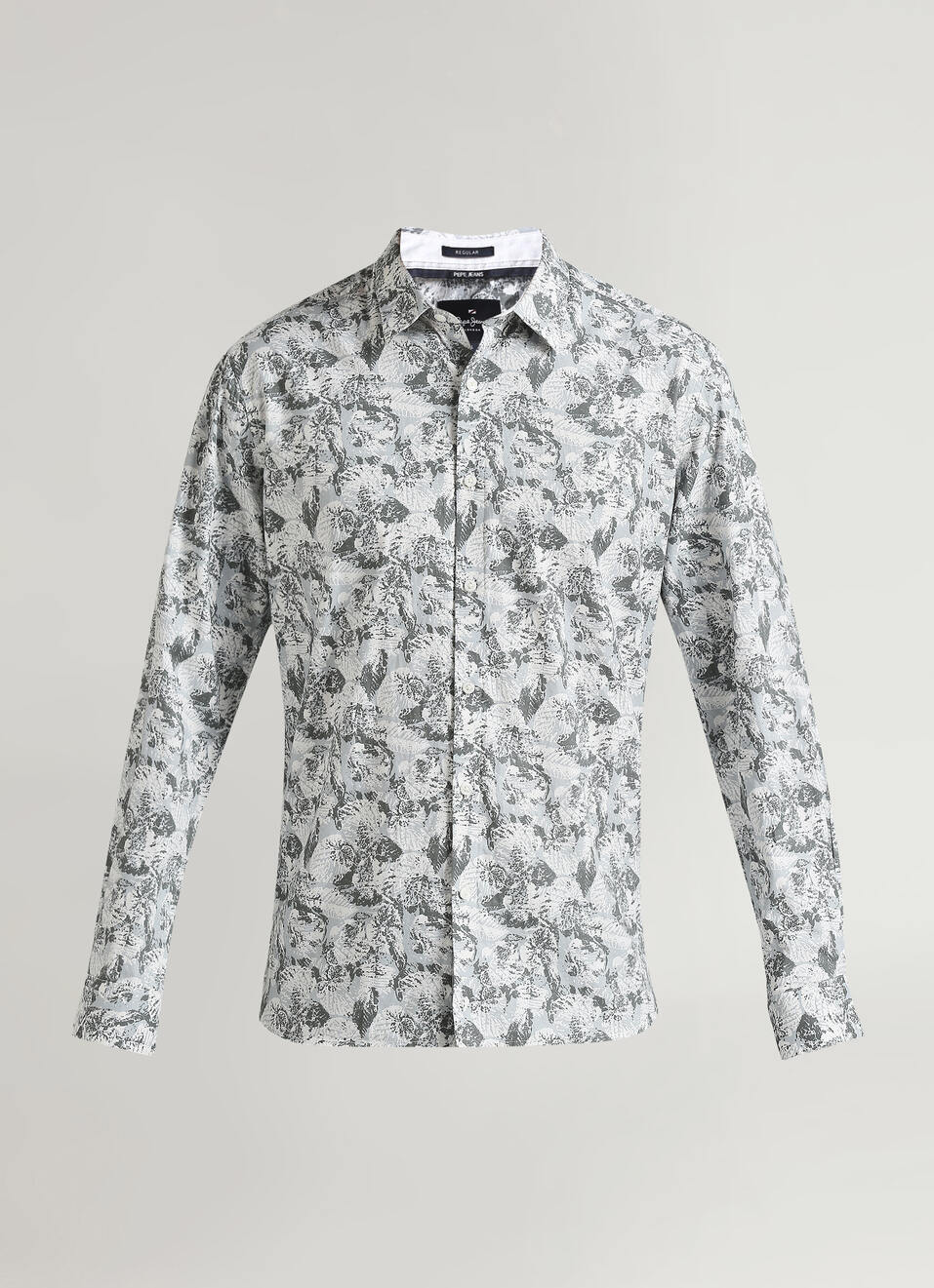 Mint Tropical Print Premium Long Sleeve Shirt, , large image number 6