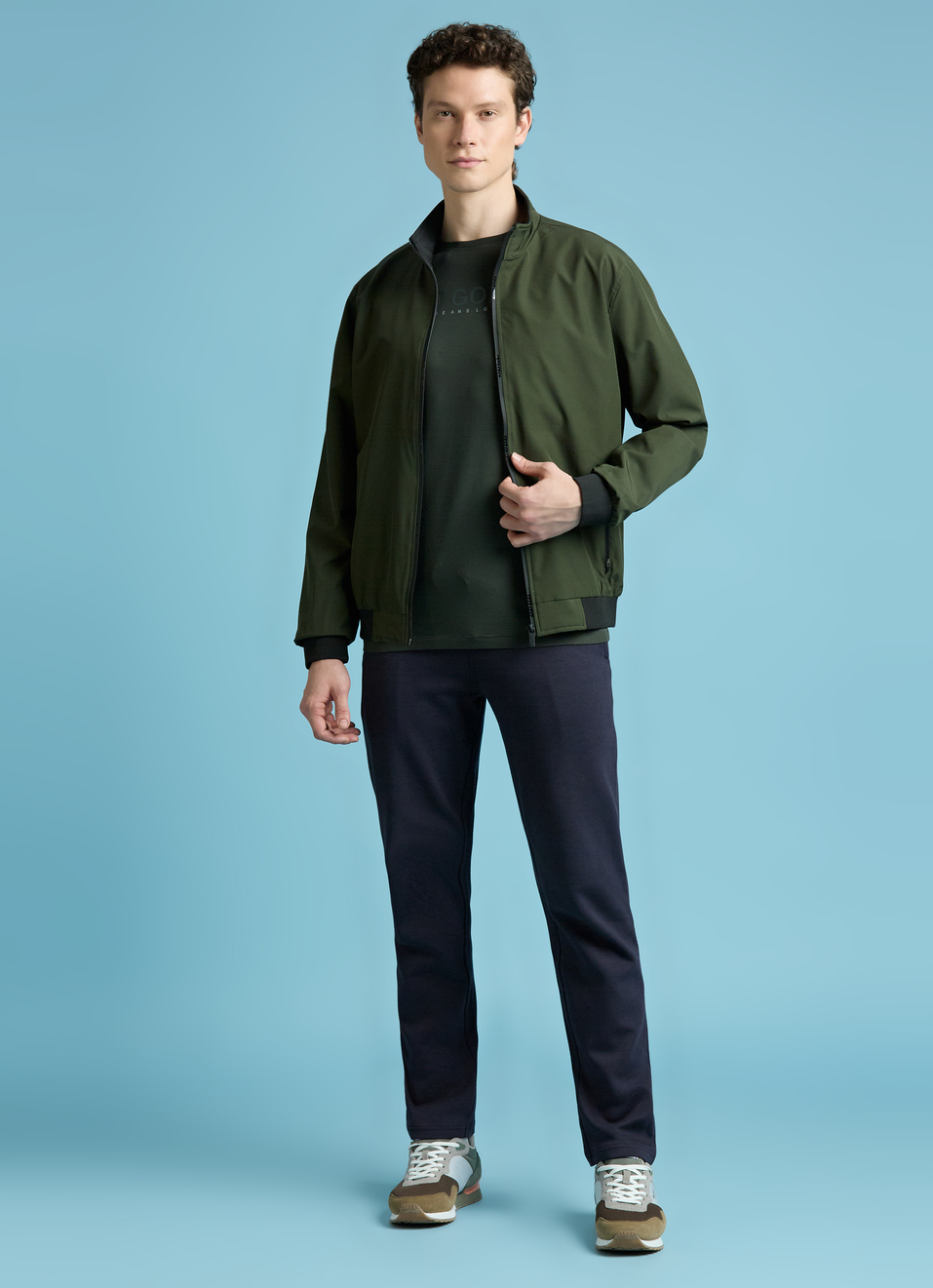 Men Green Crew Neck Stretchable T-shirt, , large image number 5