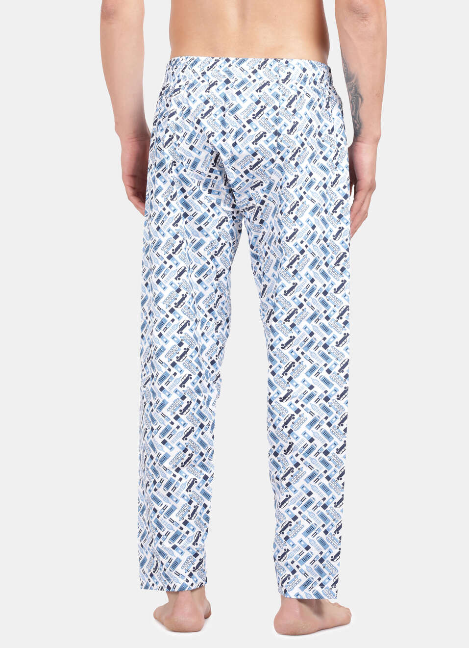 Ice Blue Printed Pyjamas, , large image number 2