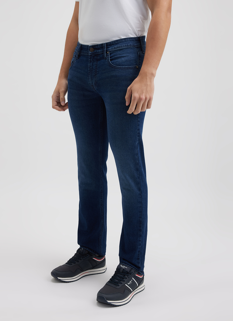 Men Blue Slim Fit Mid Rise Jeans , , large image number 5