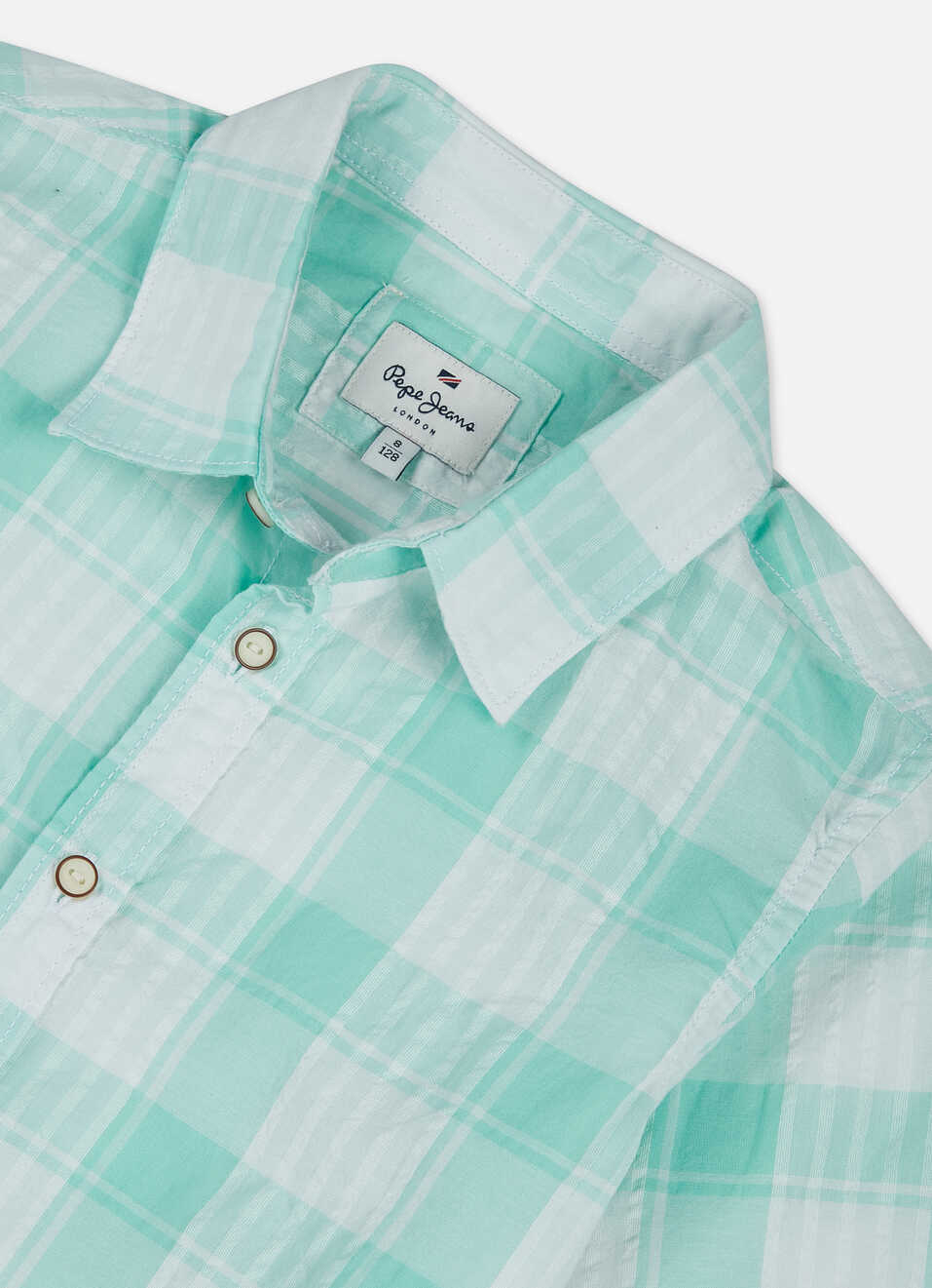 Boys Blue Check Full Sleeve Shirt, , large image number 2