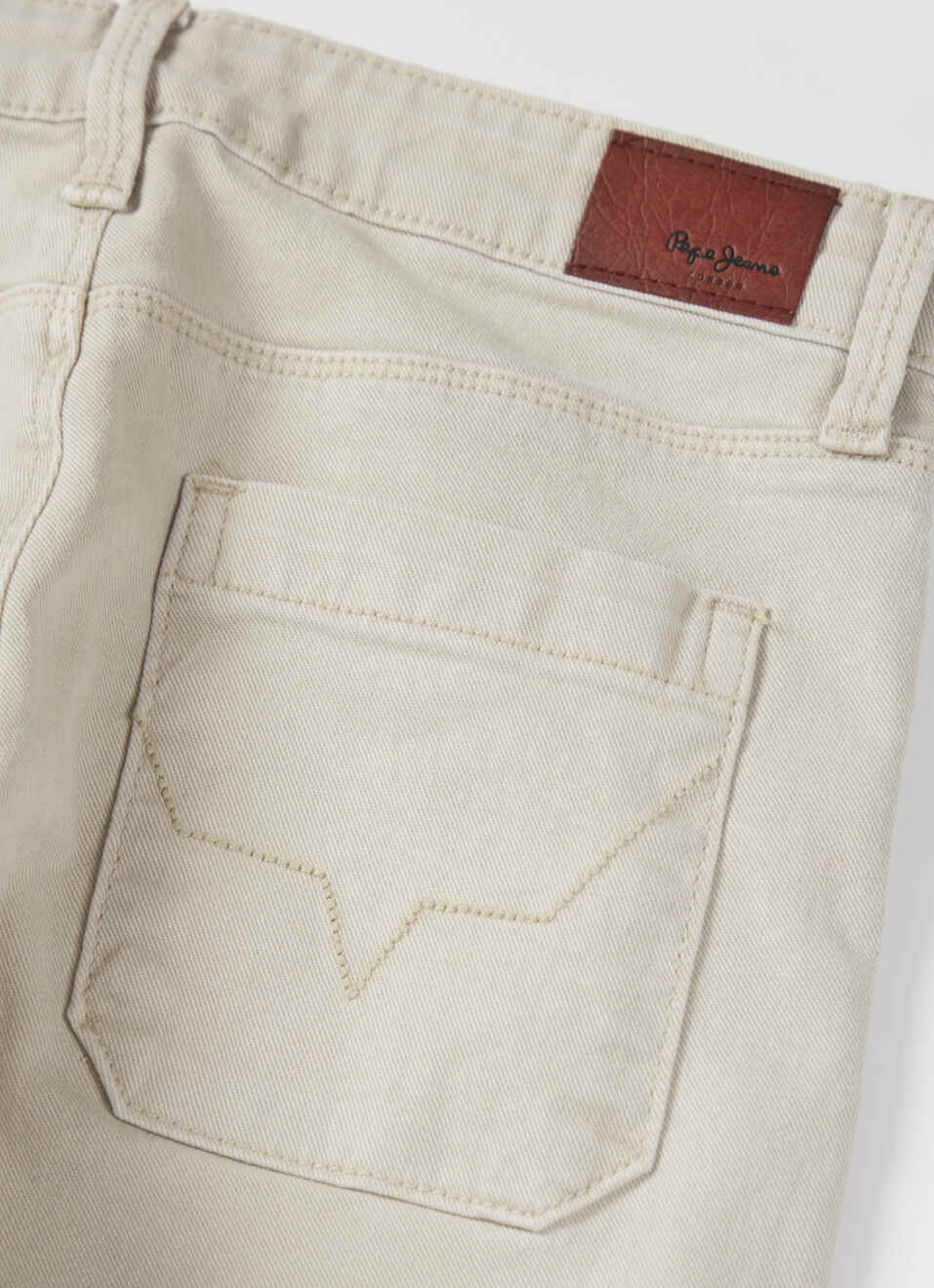 Boys Skater Beige Mid Rise Straight Leg Jeans, , large image number 3