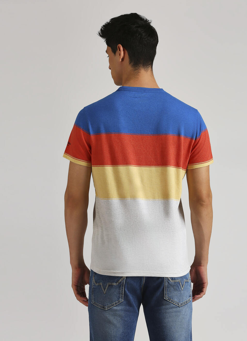 Multicolour Summer Stripes Short Sleeve T-shirt, , large image number 2