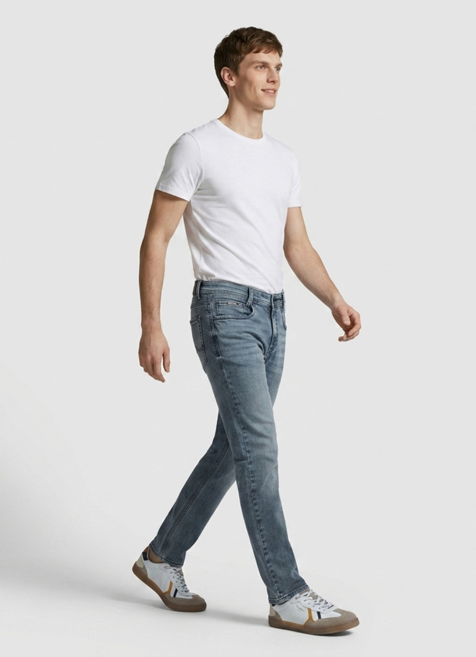 Men Grey Slim Stretchable Jeans, , large image number 7