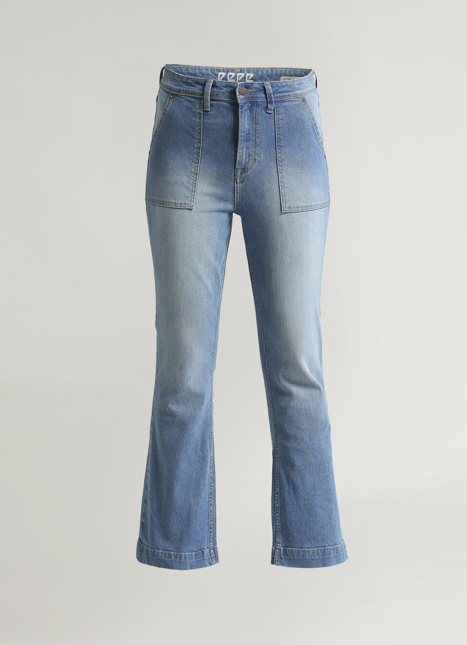 Dion Blue High Rise Flare Jeans, , large image number 6