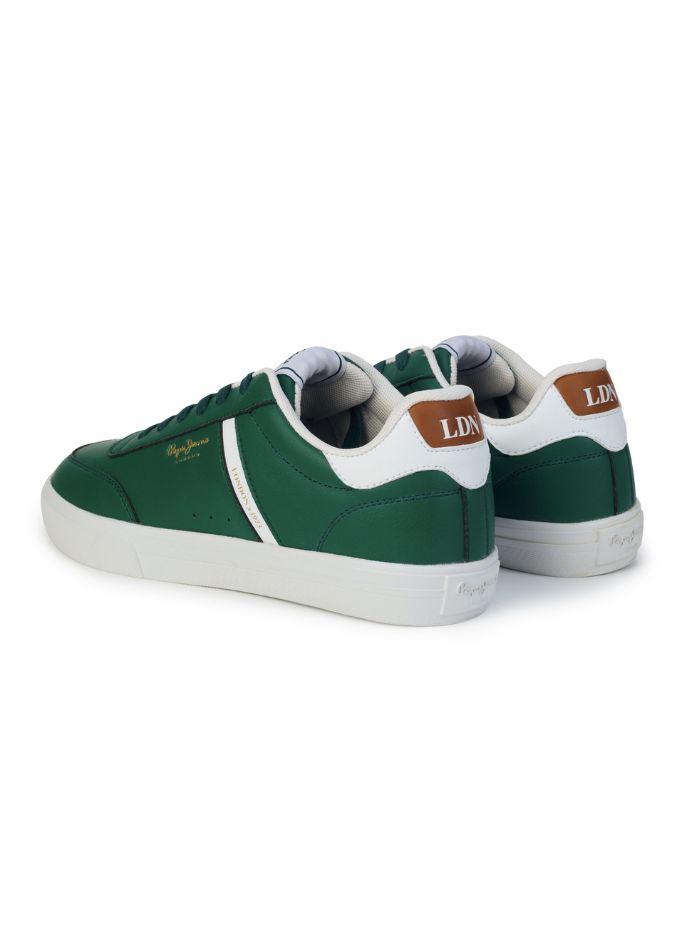 Men Green Colorblock Pu Lace-up Sneakers, , large image number 3