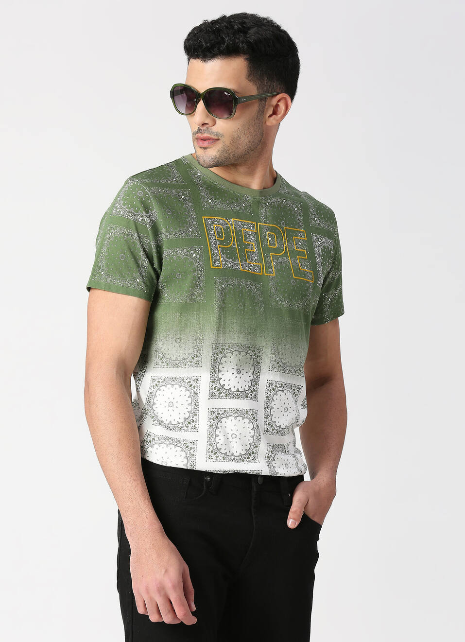 FELIX SR bandana ombre printed tee, , large image number 0
