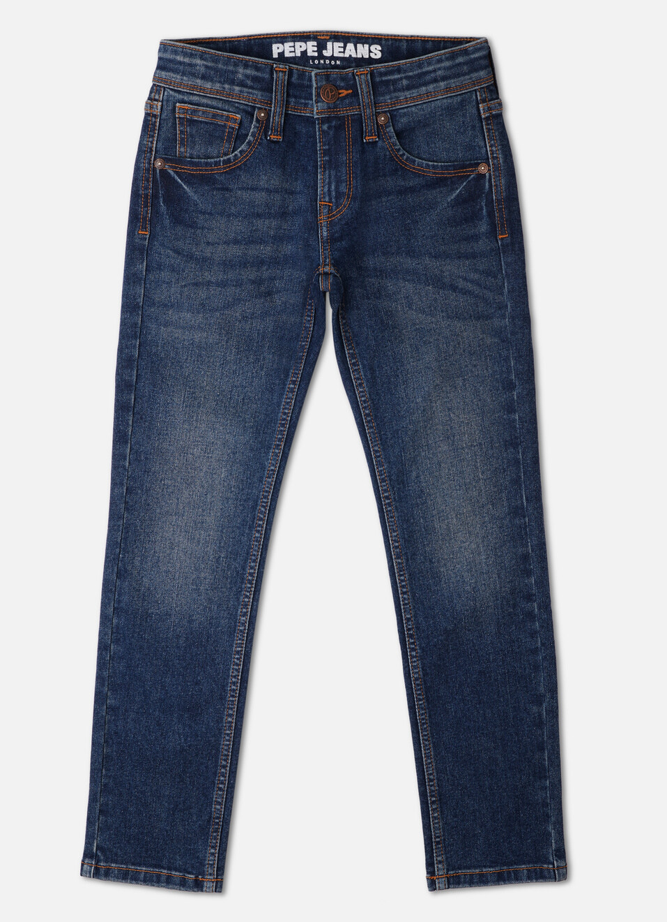 Boys Blue Mid Rise Slim Fit Jeans, , large image number 0