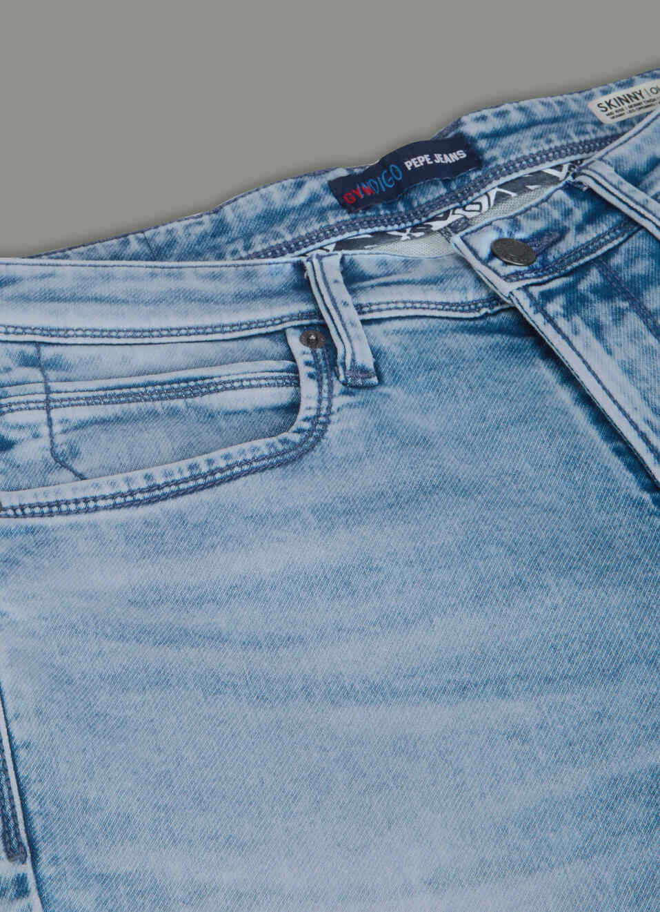 Men Blue Skinny Fit Mid Rise Stretchable Jeans, , large image number 5