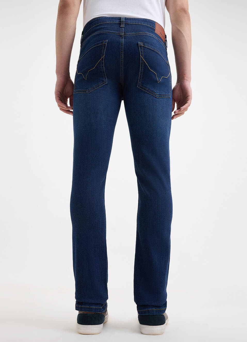 Men Blue Slim Fit Mid Rise All Climate Streachable Jeans, , large image number 3