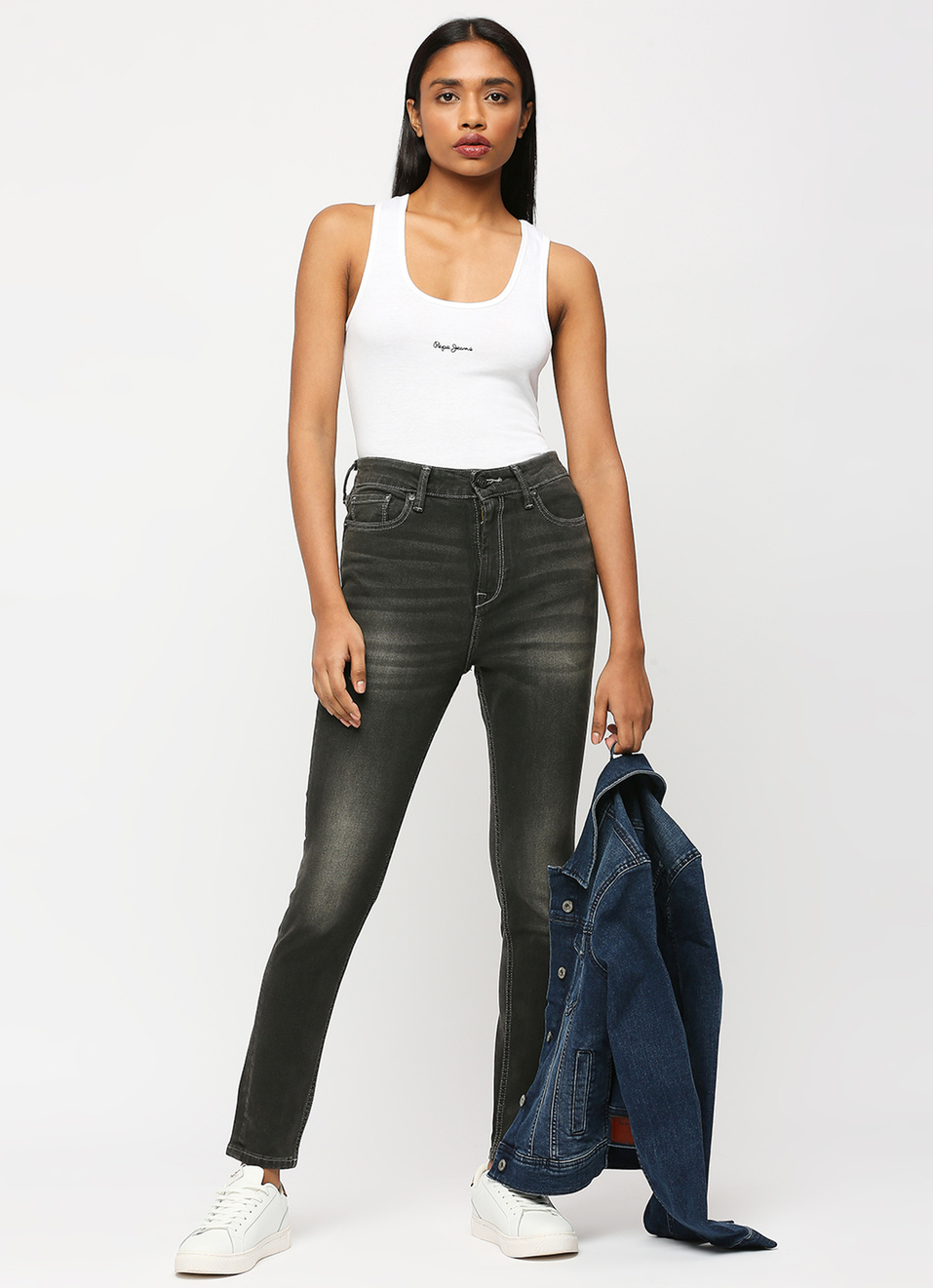 Dion Black High Waist Skinny Fit Jeans, , large image number 5
