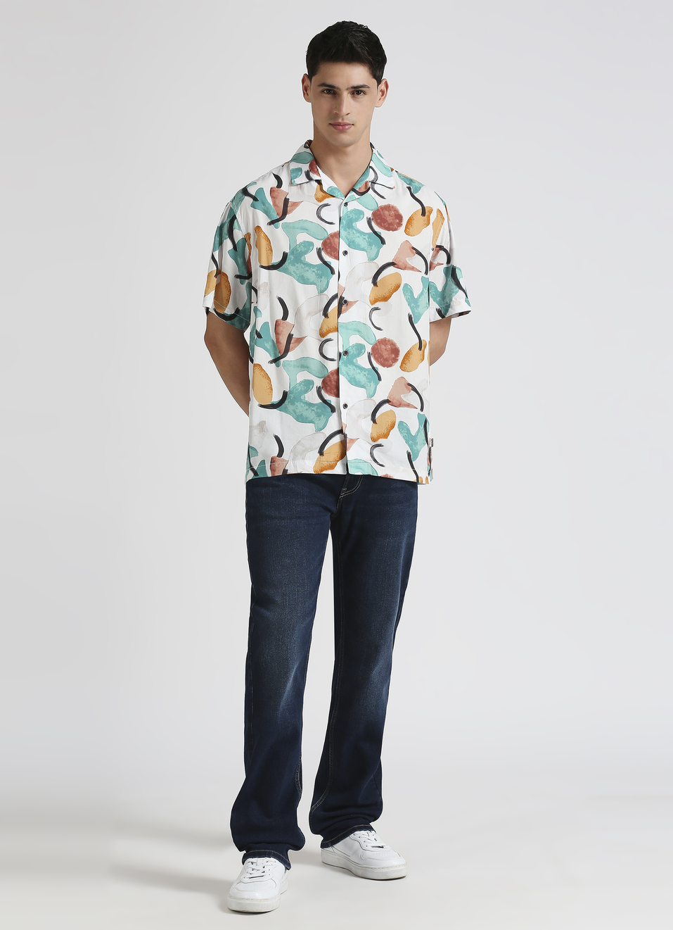 Green All Over Printed Resort Collar Shirt, , large image number 3