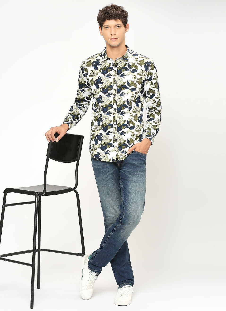 Green Printed Full Sleeved Shirt, , large image number 6