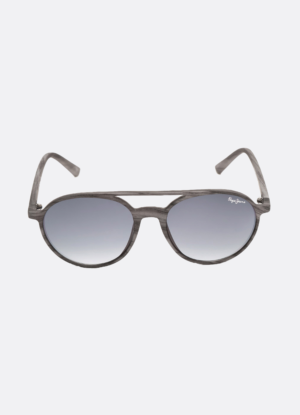 Grey Print Line Round Full Rim Sunglasses, , large image number 0