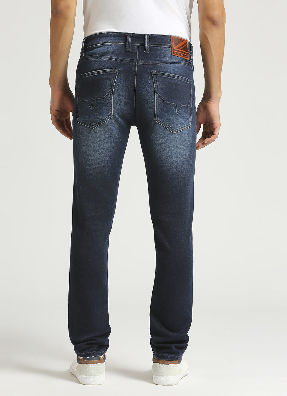 Vapour Dark Blue Low Rise Tapered Gymindigo Jeans, , large image number 3