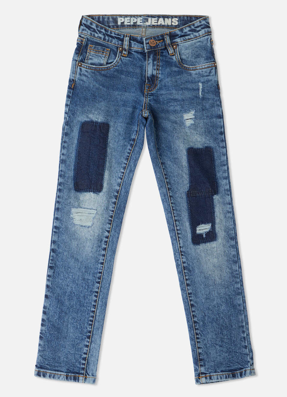 Cashed Mid Waist Slim Fit Denim, , large image number 1