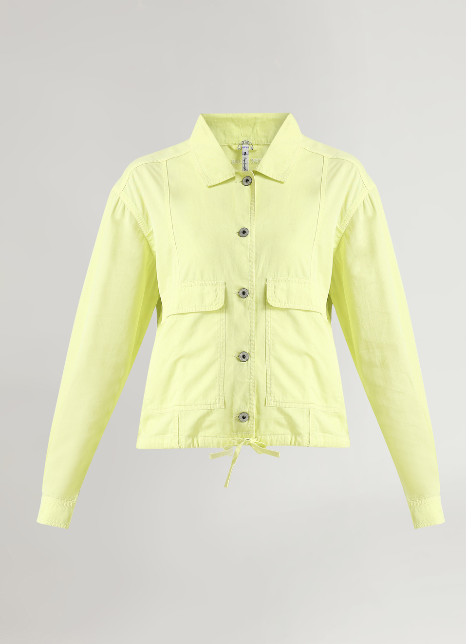 Lime Overdyed Utility Pockets Long Sleeve Shacket, , large image number 6
