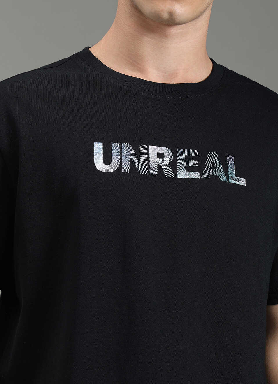 Men Black Graphic Relaxed Fit T-shirt, , large image number 1