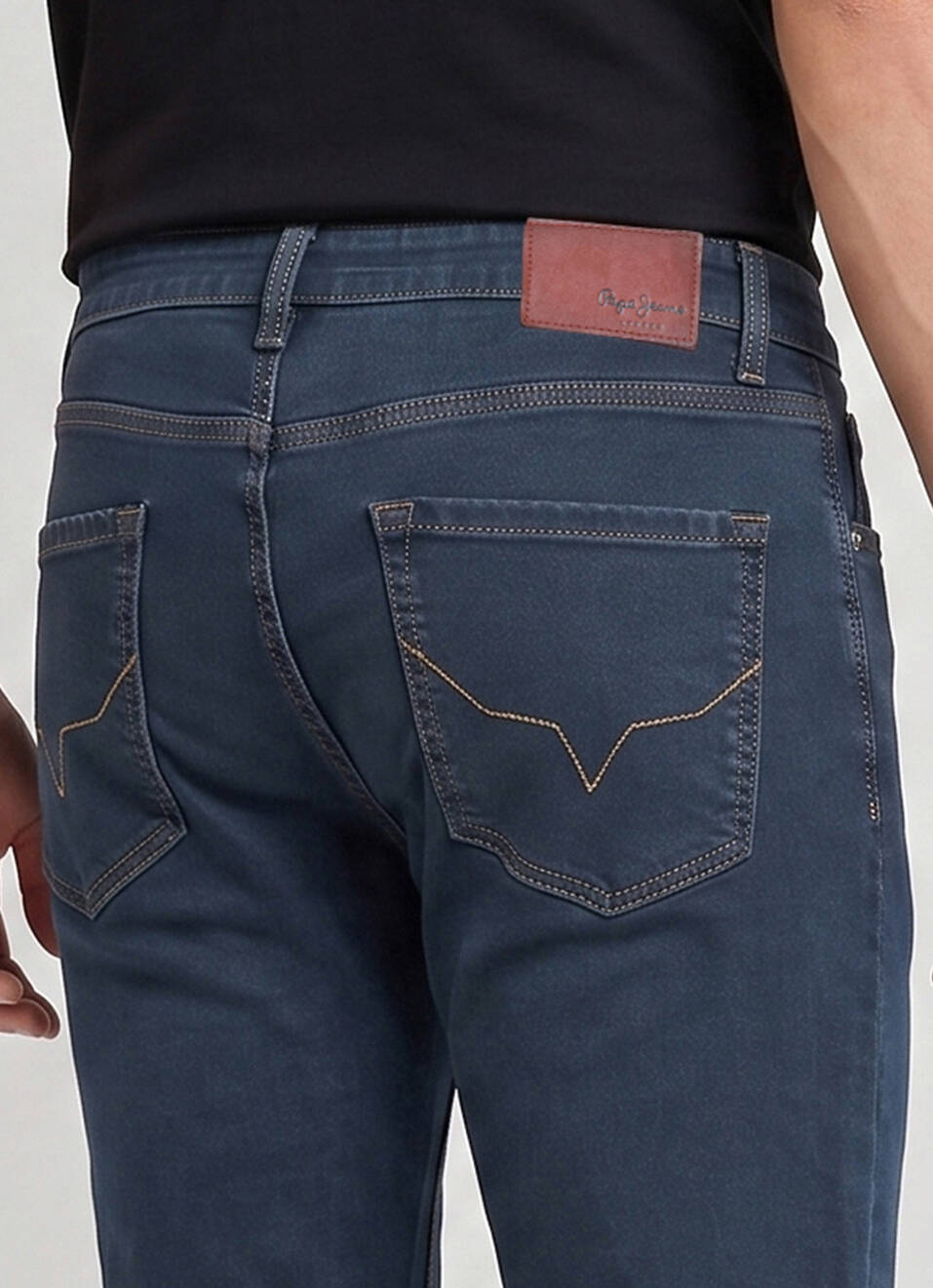 Men Blue Straight Fit Mid Rise Stretchable Jeans, , large image number 5