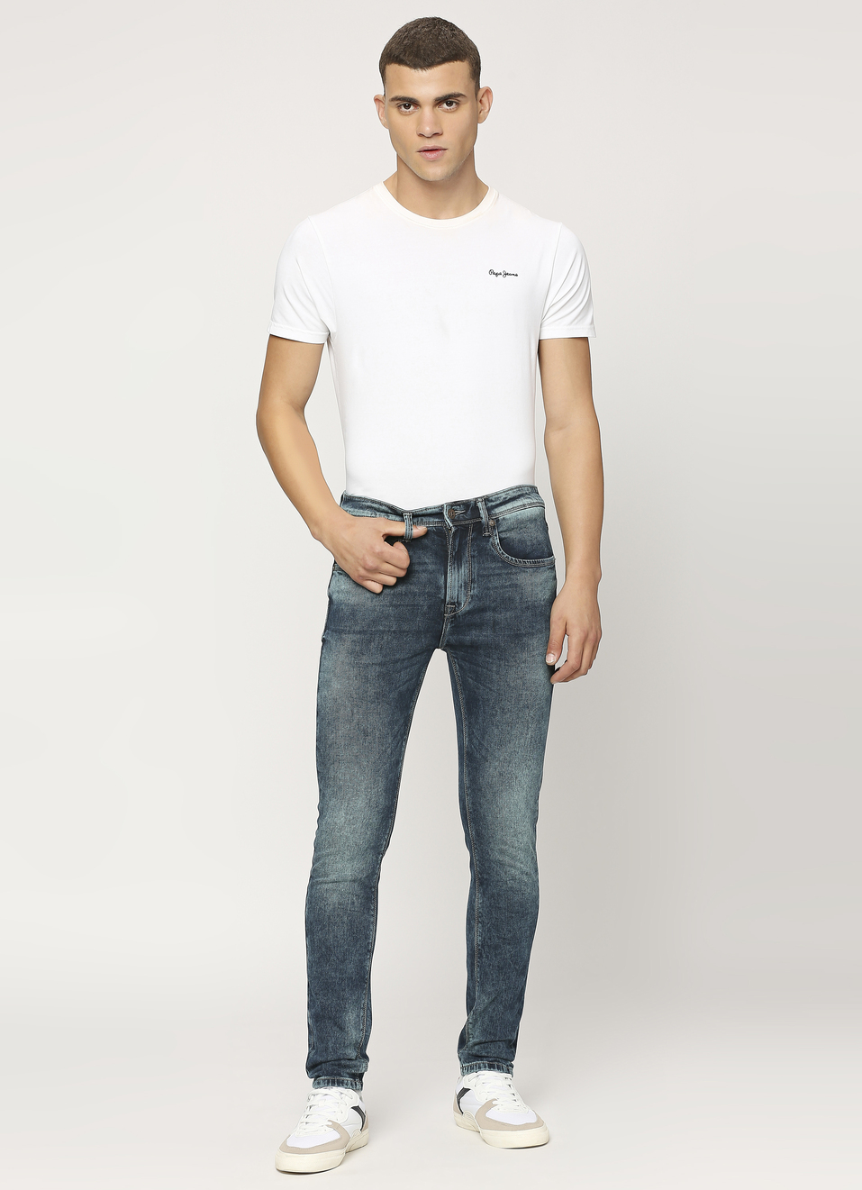 Chinox Blue Mid Rise Skinny Jeans, , large image number 5