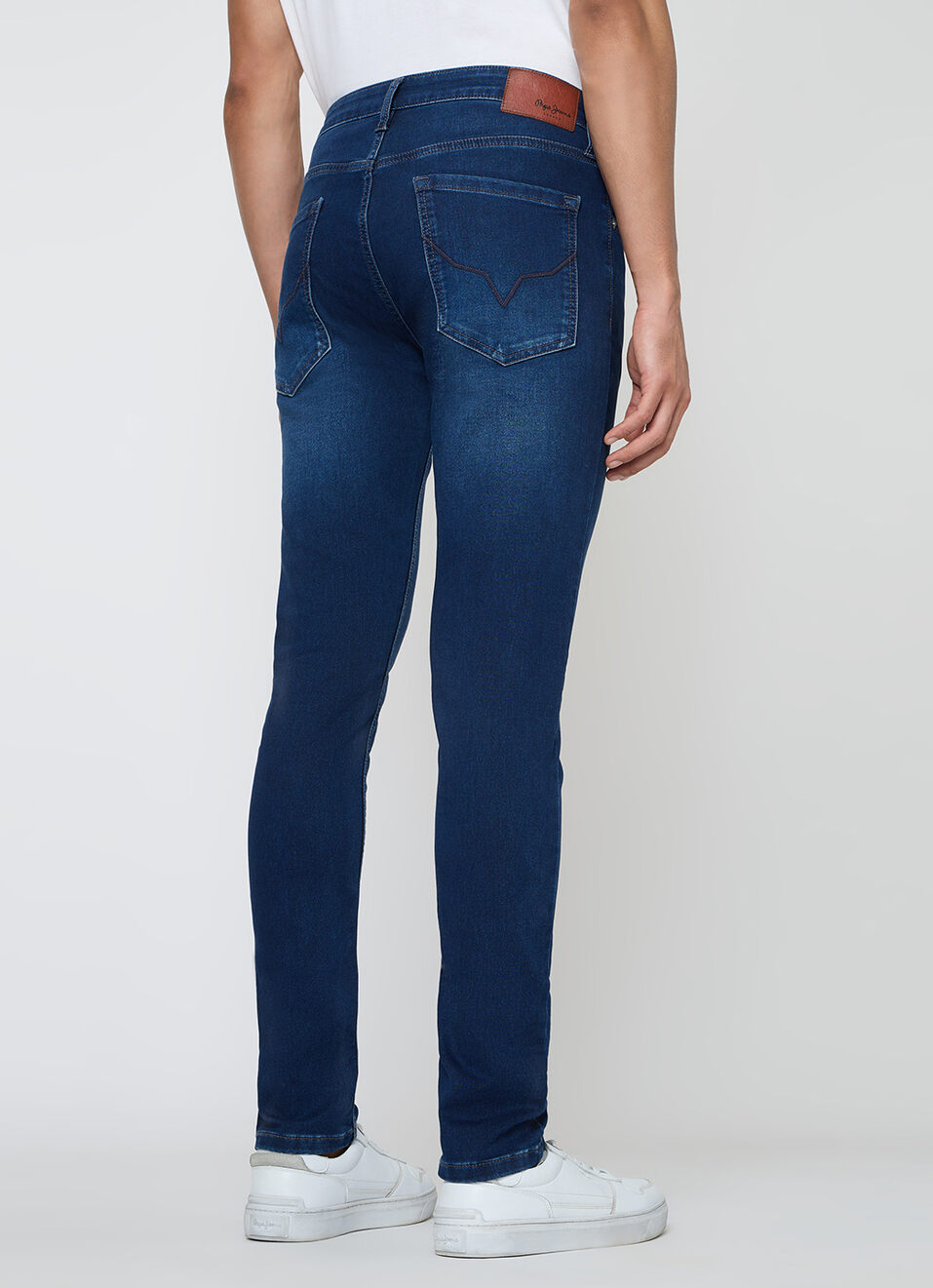 Men Blue Slim Fit Mid Rise Stretchable Jeans, , large image number 3