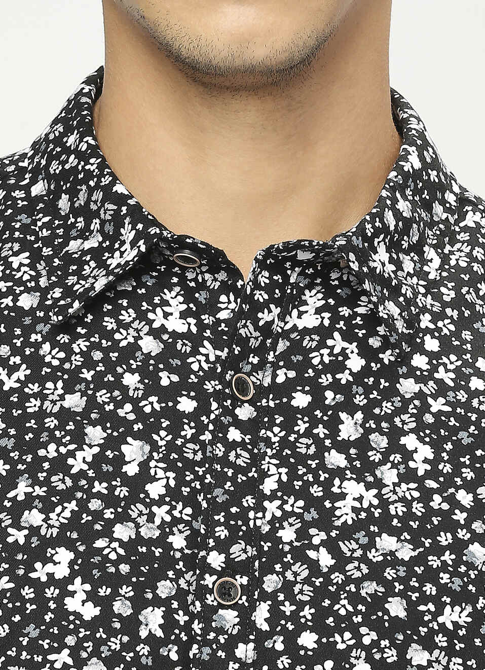 Black Printed Full Sleeve Shirt, , large image number 4