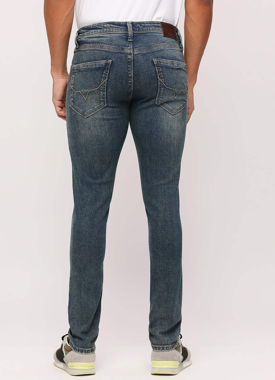 Tapered Vapour Blue Low Waist Slim Fit Jeans, , large image number 3