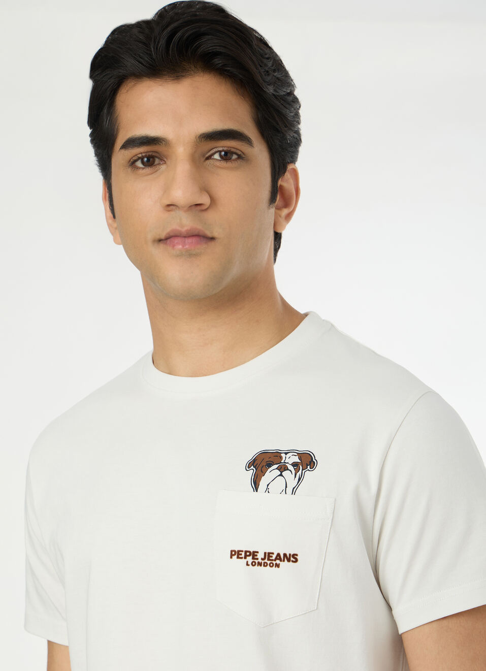 Men Off White Slim Back Print T-shirt, , large image number 4