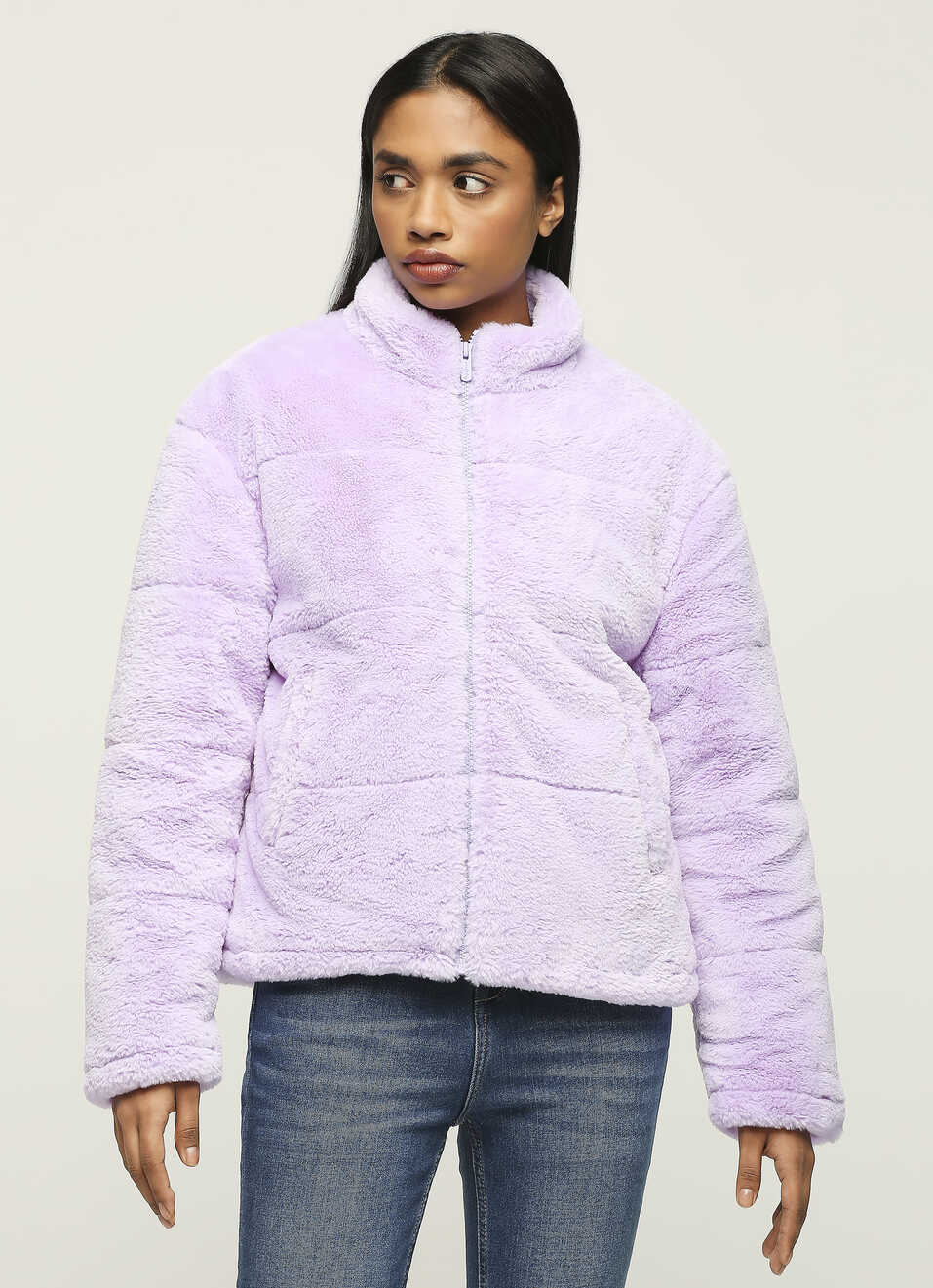 Purple Band Collar Jacket, , large image number 1