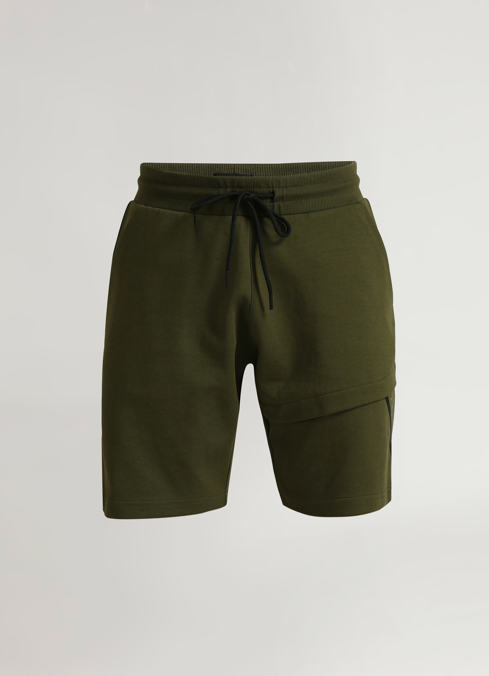 Olive Pc Interlock Fabric Fashion Shorts, , large image number 6
