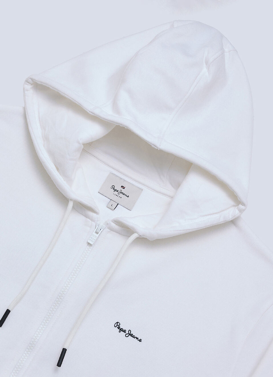 Men White Back Print Full Sleeve Hoodie, , large image number 6