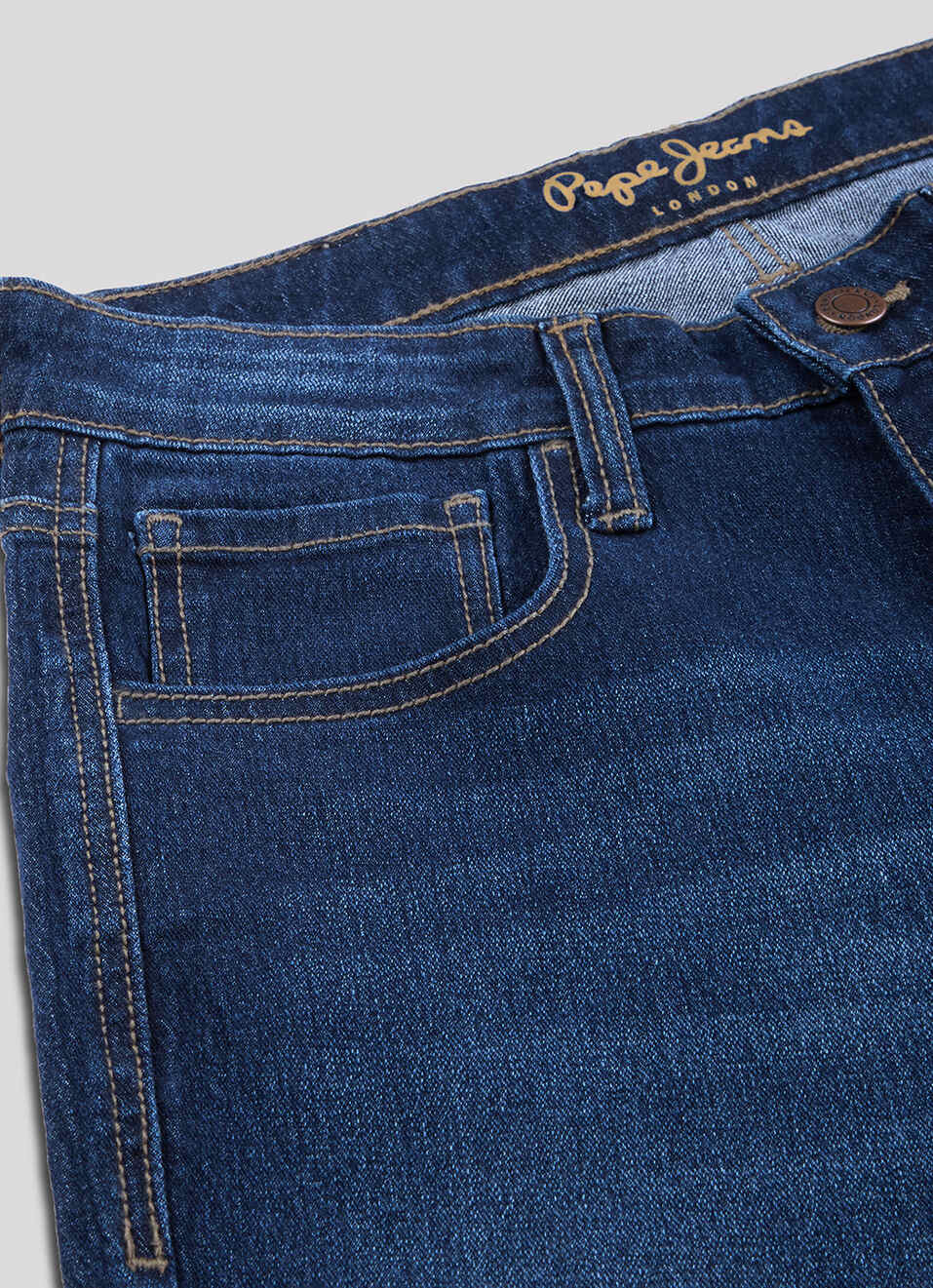 Men Dark Blue Mid Rise Straight Fit Strechable Jeans, , large image number 5