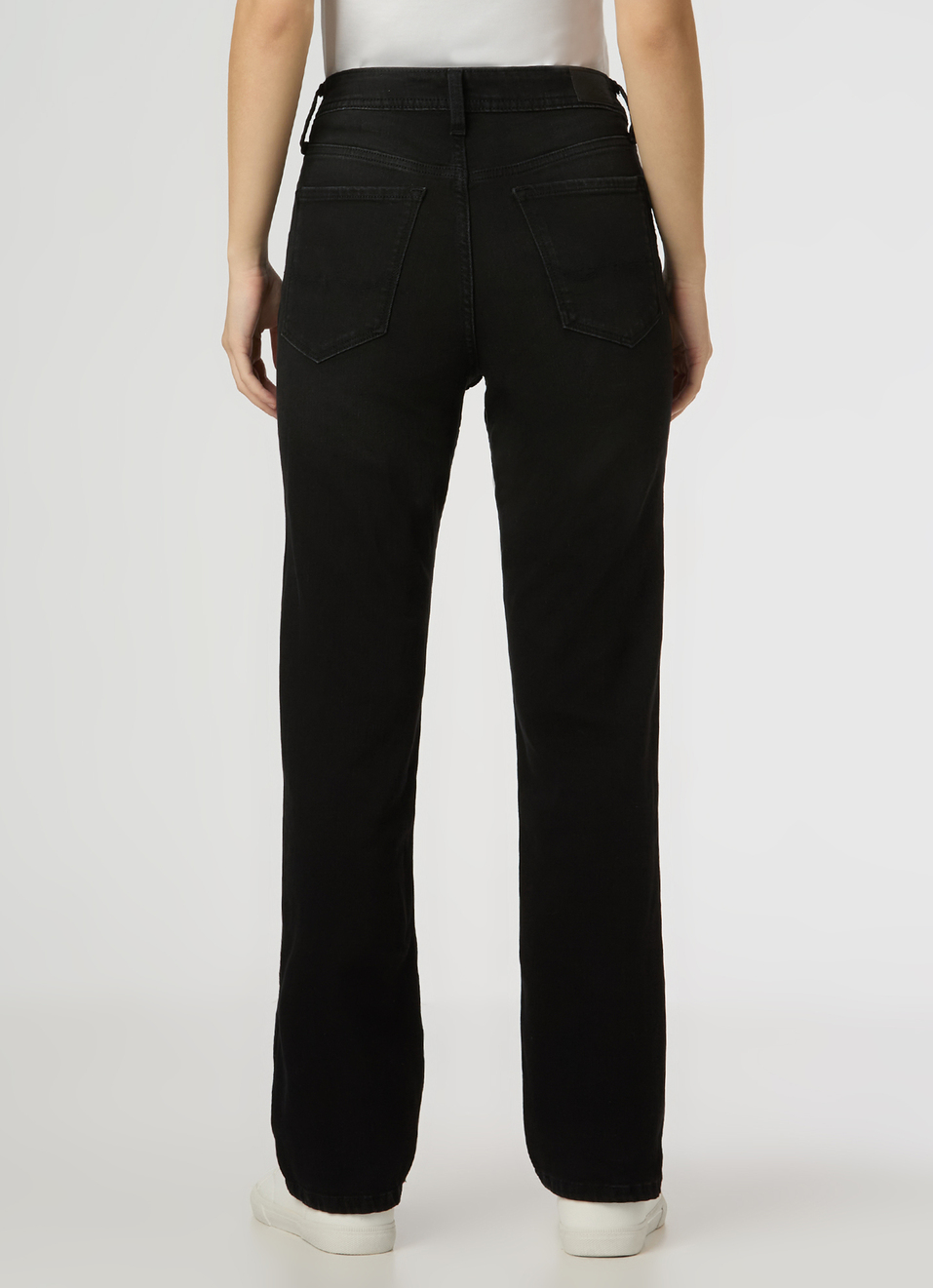 Women Black High Rise Straight Fit Stretchable Jeans, , large image number 2