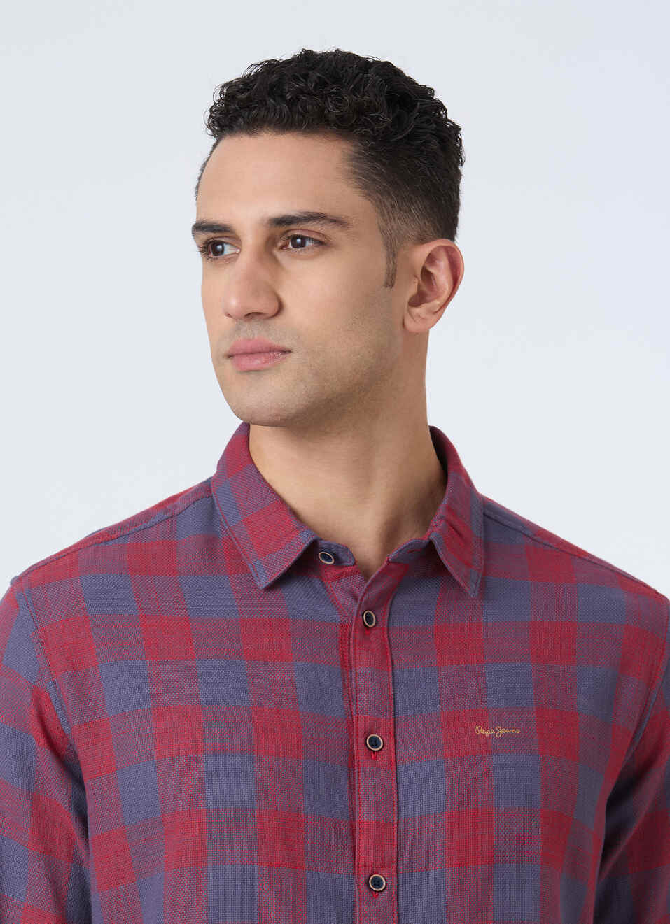 Men Red Check Full Sleeve Shirt, , large image number 4