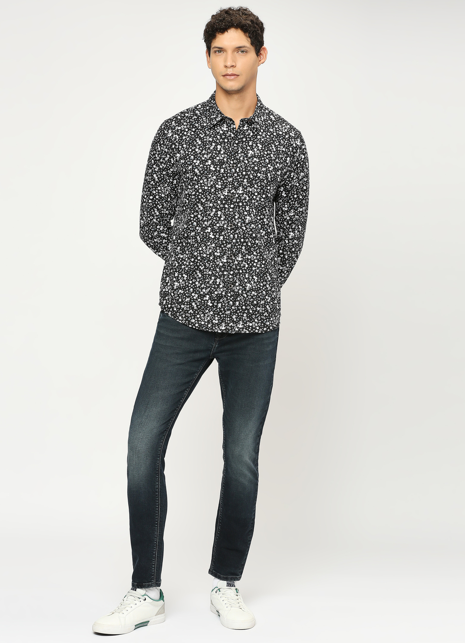Black Printed Full Sleeve Shirt, , large image number 5