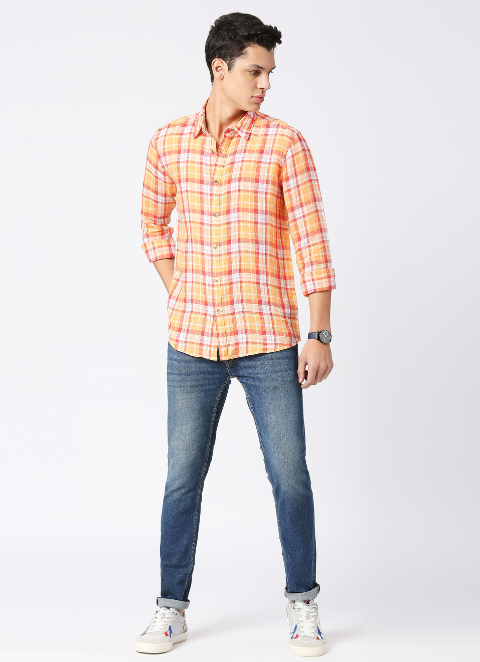 DIMMATI LS PURE LINEN CHECK, , large image number 5