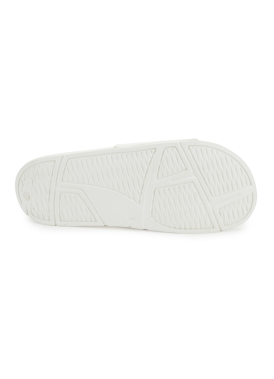 Men White Logo Print Anti Skid Sliders, , large image number 6