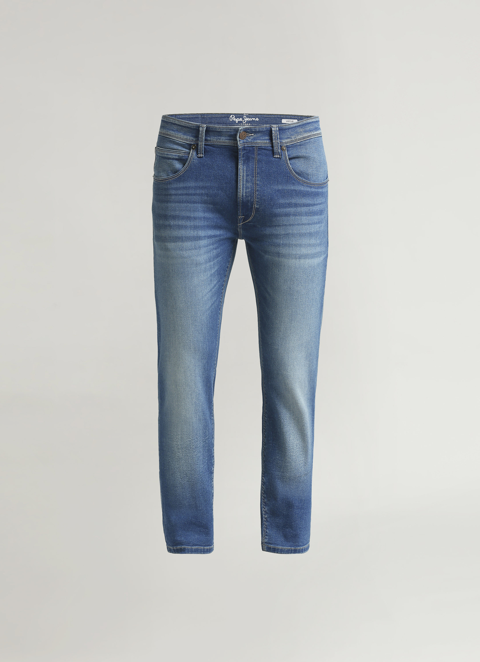Vapour Blue Mid Rise Slim Fit Jeans, , large image number 6