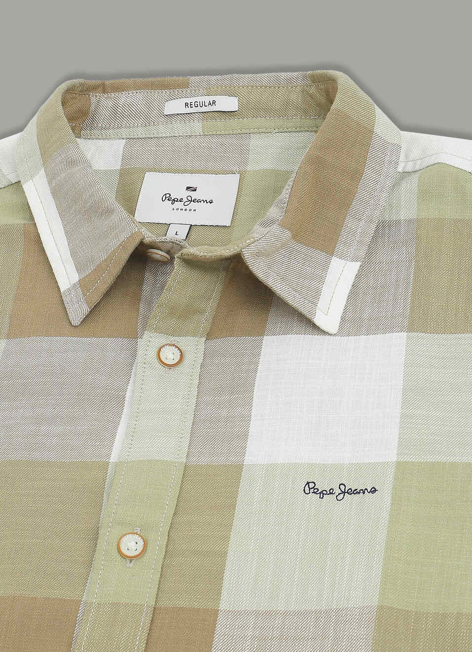 Men Green Checked Shirt, , large image number 7