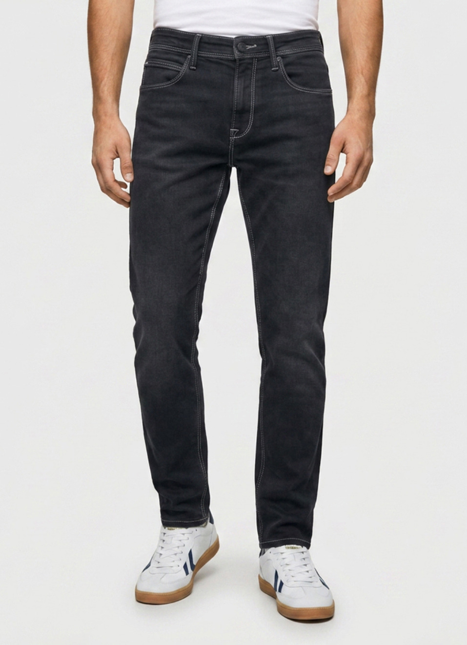Men Black Stretchable Jeans, , large image number 2