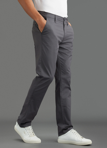 Men Grey Mid Rise Straight Fit Chino Pants