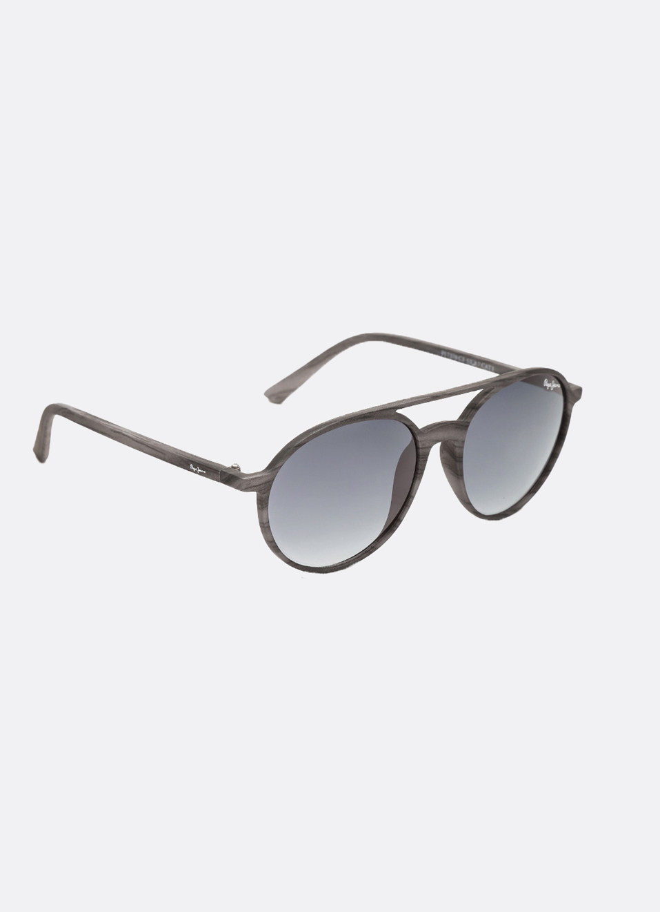 Grey Print Line Round Full Rim Sunglasses, , large image number 1