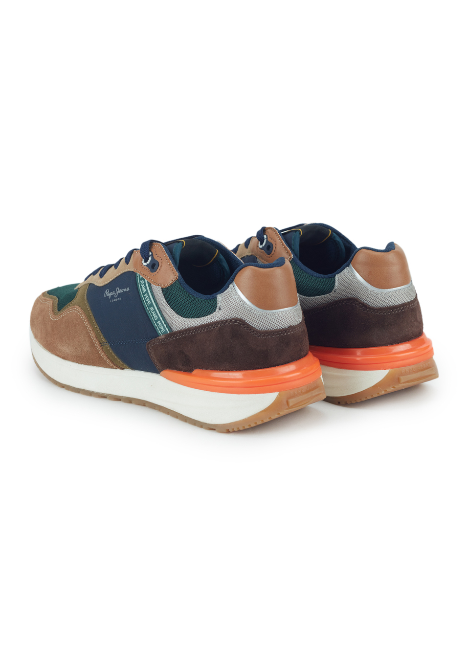 Men Khaki Green Color Block Sneakers, , large image number 3