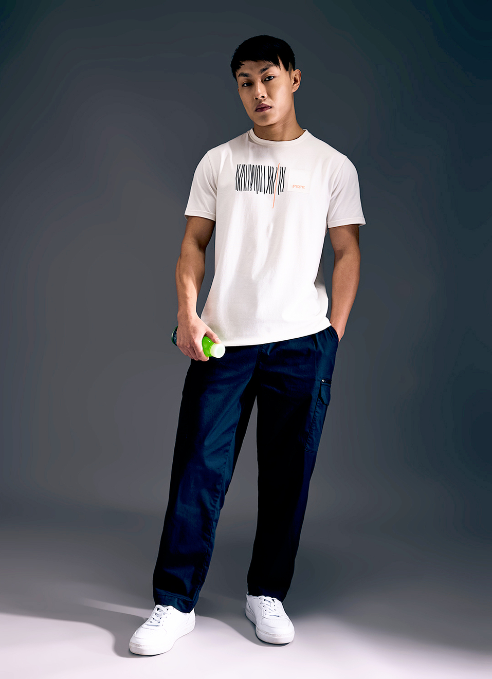 Men Ecru Geometric Print Short Sleeve T-shirt, , large image number 5