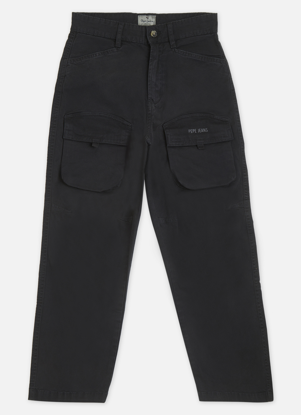 Boys Black Over Dyed Cargos, , large image number 0