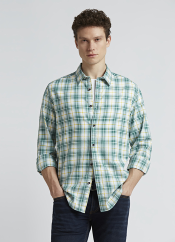 Green Checks Full Sleeve Shirt