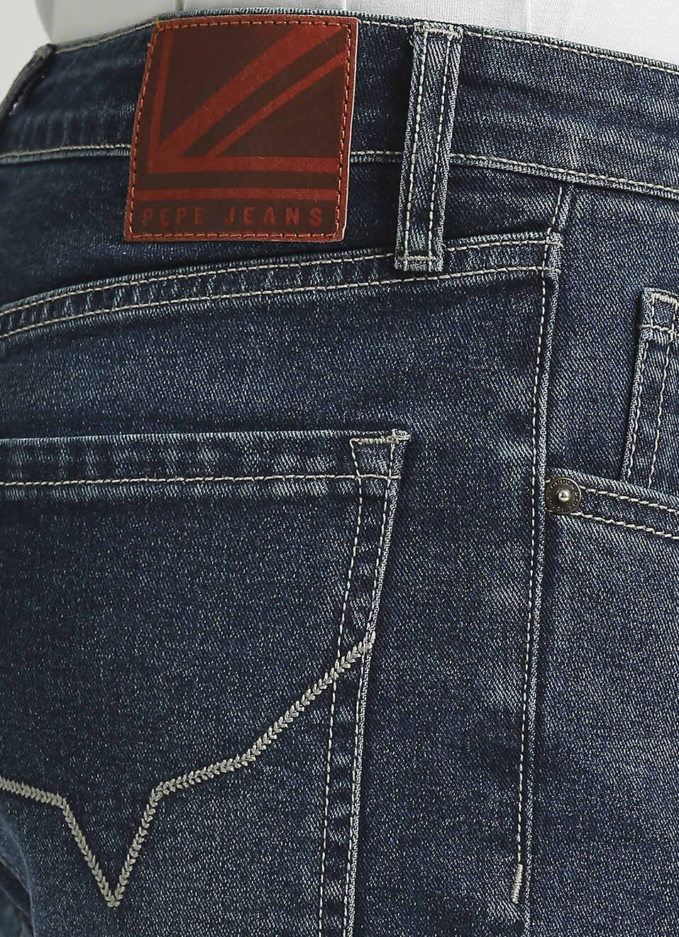 Vapour Dark Blue Low Rise Tapered Jeans, , large image number 4