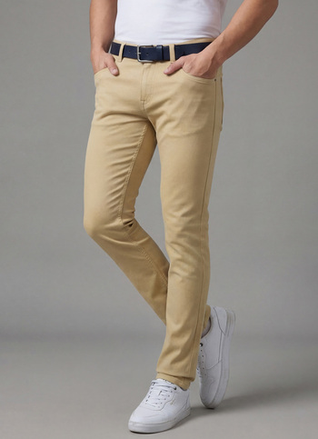 Men Beige Mid Rise Slim Powerflex Extra Stretchable Jeans