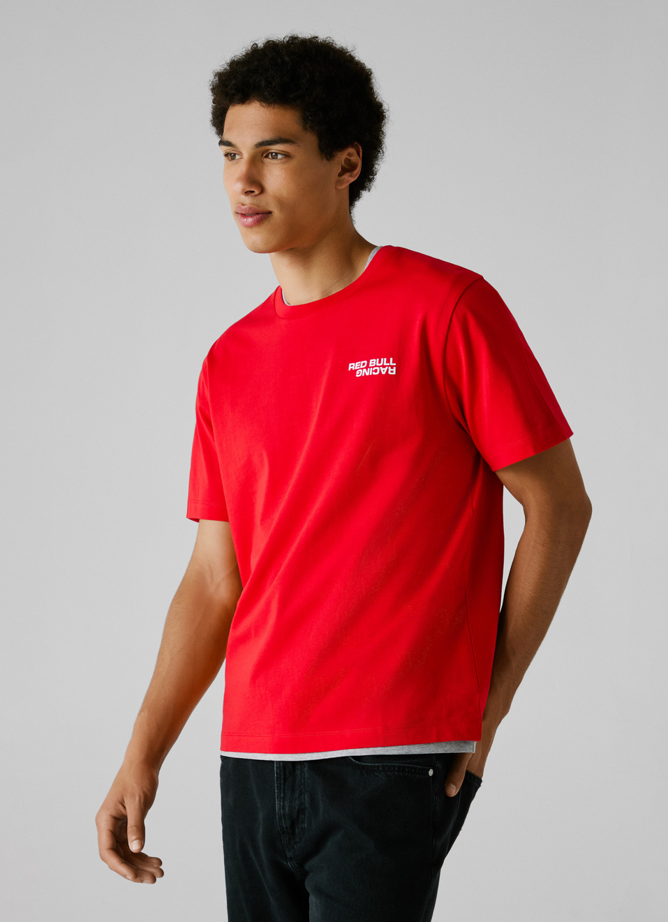 Red Bull Racing X Pepe Jeans Red Regular Fit Logo Print T-shirt, , large image number 0
